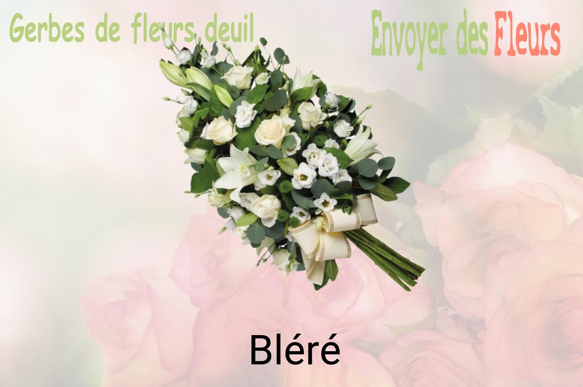 Gerbe de fleurs de deuil livrée à Bléré